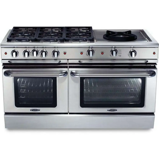 Capital 60" Precision Self Clean Gas Range, 6 Sealed Burners, Power Wok - GSCR606WN