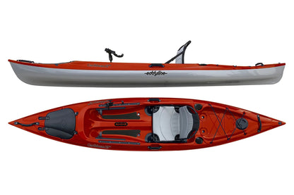 Eddyline Caribbean 12 FS Angler Kayak - EDDYCARIBANGLER~PEARL-RED