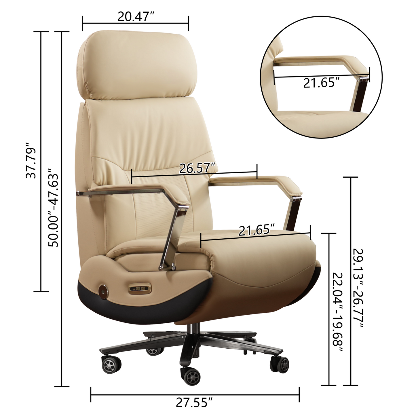 Kinnls Carlo Power Recliner Chair - GF22A023OG09