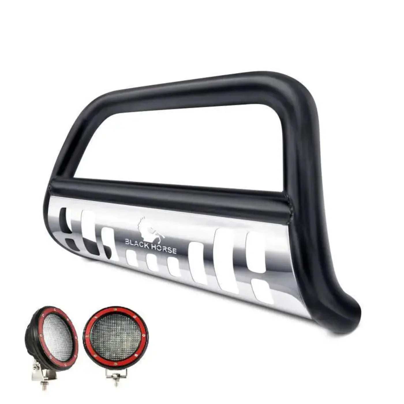 Black Horse CBBS-GMC3105SP-PLFR Bull Bar Kit - BLKGMC3105LFR