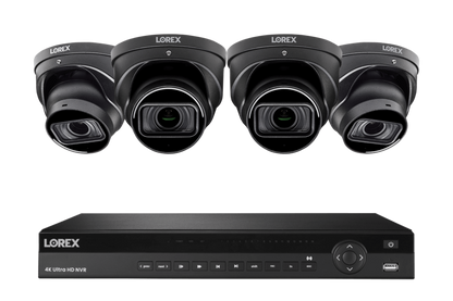 Lorex 4K (16 Camera Capable) 6TB Wired NVR System with Nocturnal 3 Smart IP Dome Cameras with Listen-in Audio and Motorized Varifocal Lenses - NP4K6MV-164BD