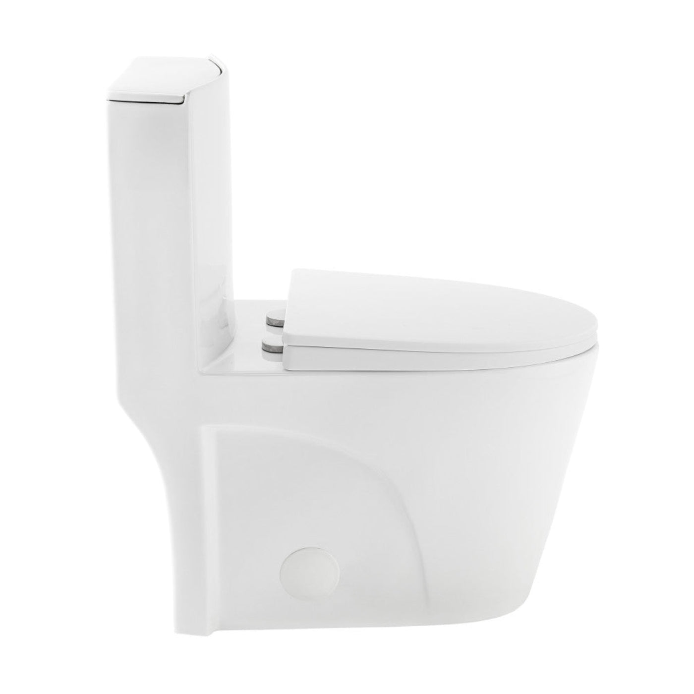Swiss Madison St. Tropez One-Piece 14" Rough-in 1.28 GPF Right-Hand Vortex Flush Elongated Toilet in Glossy White - SM-1T0816GW