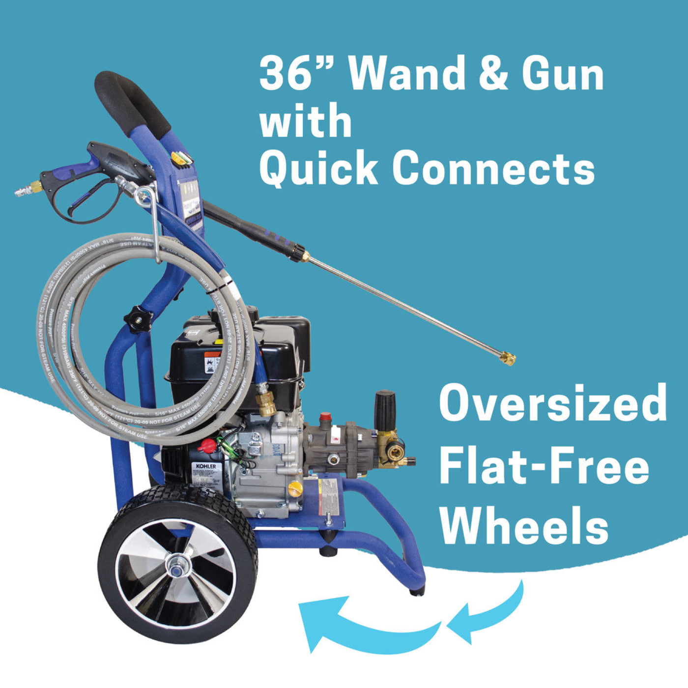 CleanFreak 2.5 GPM Pressure Washer w/ 6.5 HP Kohler SH256 Engine (Gas) - 3,200 PSI - WET-CF2532K