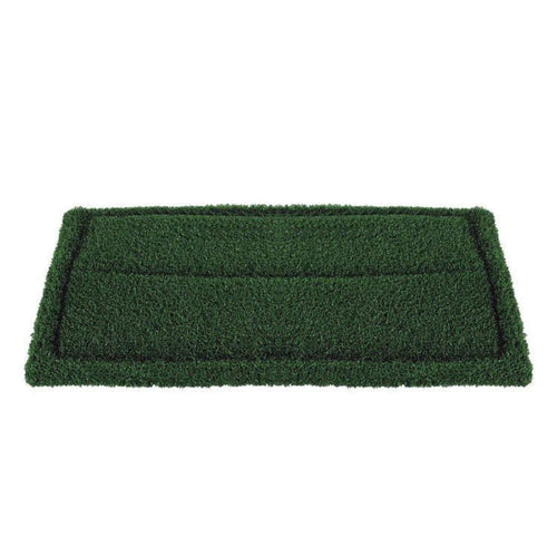 CleanFreak 14" x 28" Green Extreme Grout Scrubbing Turf Pads - Case of 4 - AME-40291428