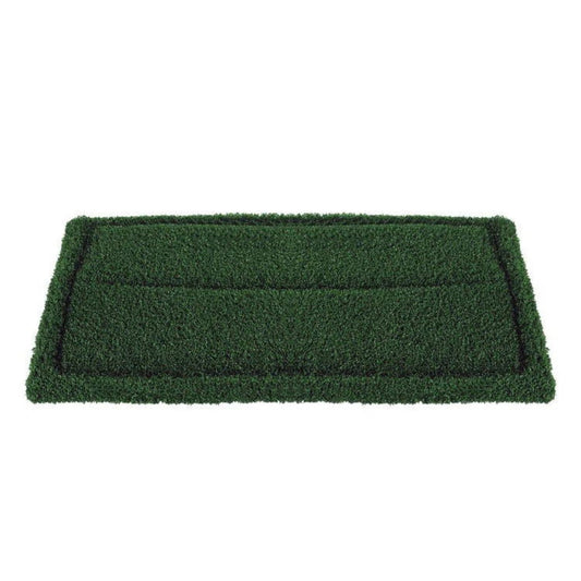 CleanFreak 14" x 28" Green Extreme Grout Scrubbing Turf Pads - Case of 4 - AME-40291428