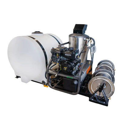 CleanFreak 4.0 GPM Hot Water Drain Jetter Skid w/ Tank & 200' Reel (Gas Engine) – 3,500 PSI - WET-APODCF4-0001J