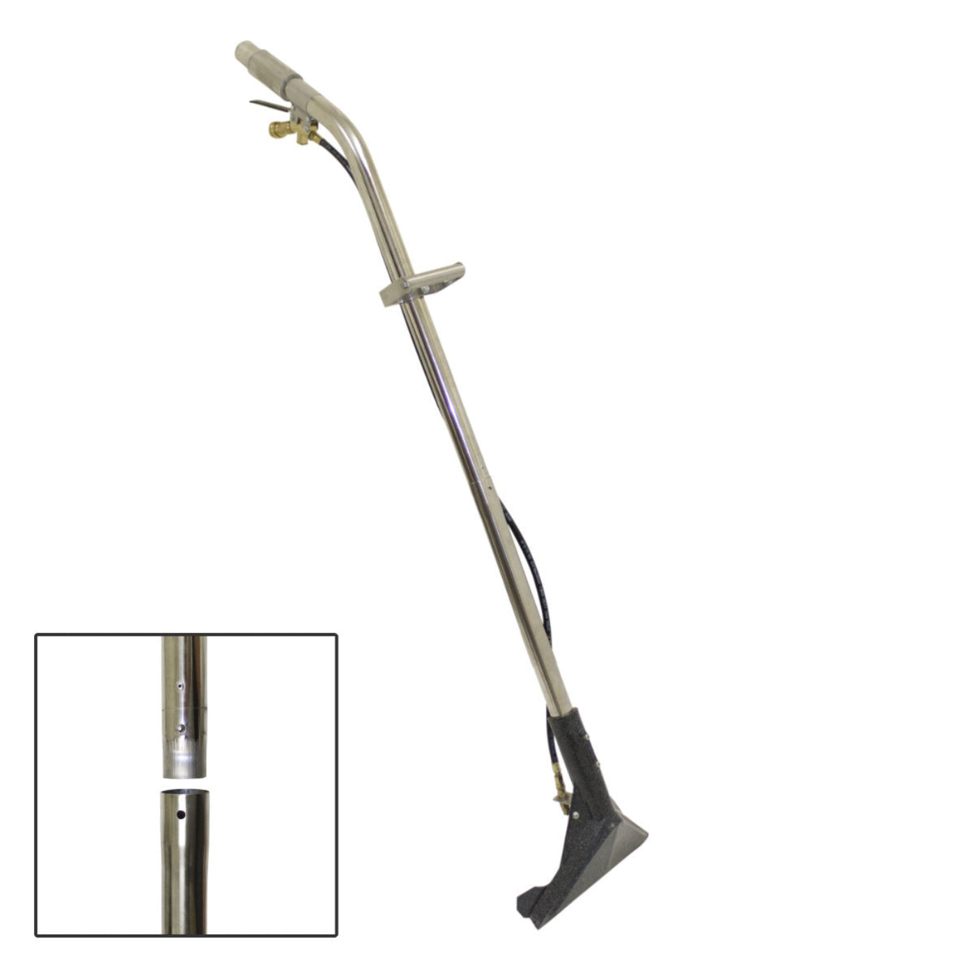 CleanFreak 12" Adjustable Glide 2-Piece Carpet Extractor Wand for High Pressure & Heat w/ 1 Jet - #02 Orifice - CPL-WFP21V11002JG