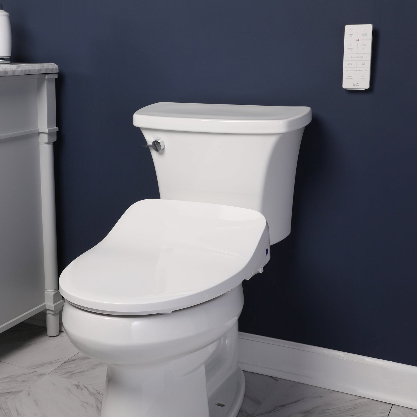 Bio Bidet BB-1200 Elongated Bidet Toilet Seat with Bemis Living App - 7ZBB1200E 000
