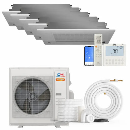 Cooper & Hunter Hyper 36,000 BTU 5-Zone 6K+6K+6K+6K+18K One-Way Cassette, 230V, R454B - Ductless Mini Split Air Conditioner Heat Pump - CH-RHP36M-230VO/M06OW+M06OW+M06OW+M06OW+M18OW-NO