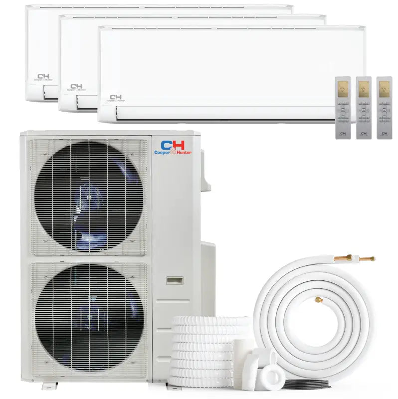 Cooper & Hunter Olivia 60,000 BTU 3-Zone 6k+12k+36k Wall Mount, 230V, R454B - Ductless Mini Split Air Conditioner Heat Pump
