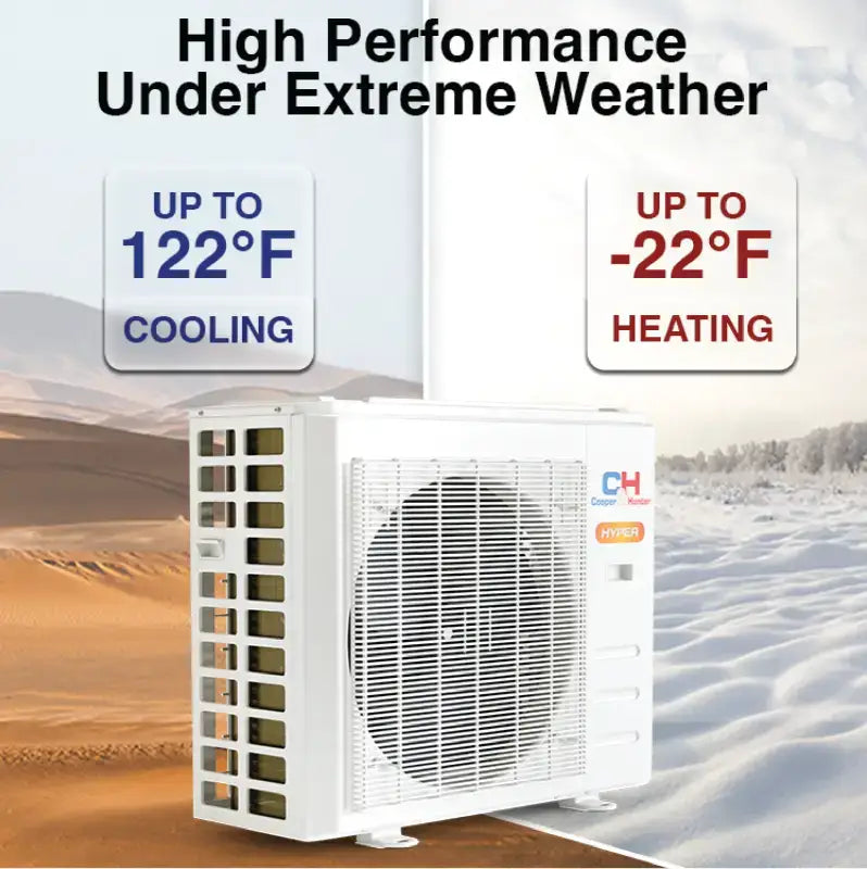 Cooper & Hunter Olivia Hyper 19,000 BTU 3-Zone 6k+6k+6k Wall Mount, 230V, R454B - Ductless Mini Split AC Heat Pump