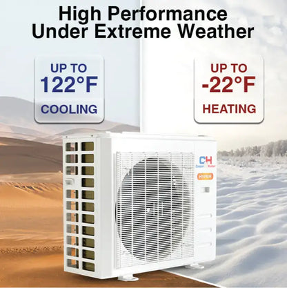 Cooper & Hunter Olivia Hyper 19,000 BTU 3-Zone 6k+6k+6k Wall Mount, 230V, R454B - Ductless Mini Split AC Heat Pump