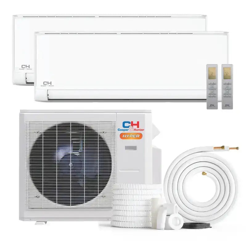 Cooper & Hunter Olivia Hyper 28,000 BTU 2-Zone 6k+6k Wall Mount, 230V, R454B - Ductless Mini Split AC Heat Pump