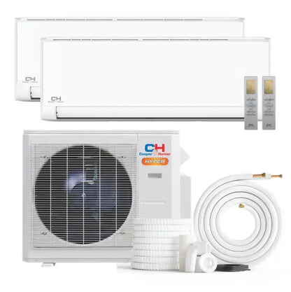 Cooper & Hunter Olivia Hyper 28,000 BTU 2-Zone 6k+6k Wall Mount, 230V, R454B - Ductless Mini Split AC Heat Pump