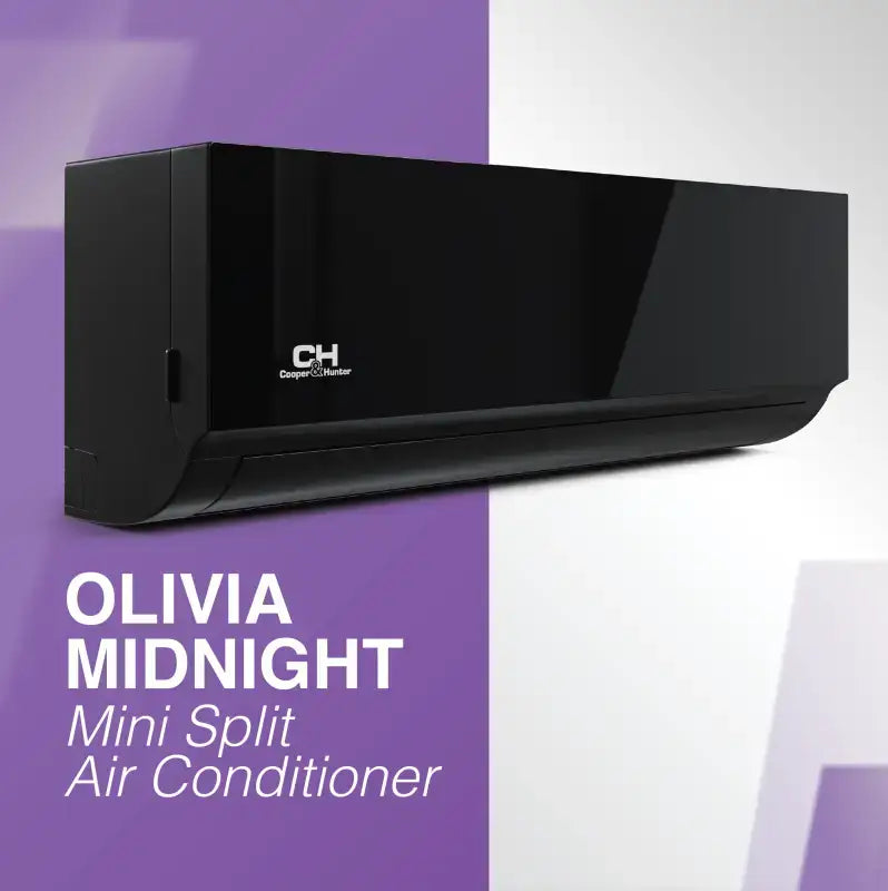 Cooper & Hunter Olivia Midnight 28,000 BTU 3-Zone 9k+12k+12k Wall Mount, 230V, R454B - Ductless Mini Split Air Conditioner Heat Pump