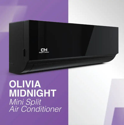 Cooper & Hunter Olivia Midnight 60,000 BTU 2-Zone 12k+12k Wall Mount, 230V, R454B - Ductless Mini Split Air Conditioner Heat Pump - CH-R60MES-230VO/M12WMB+M12WMB-NO/NO