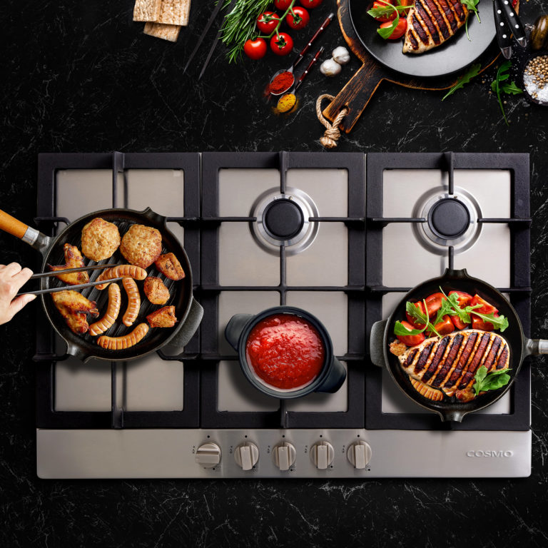 Cosmo 30" Gas Cooktop in Stainless Steel with 5 Sealed Brass Burners - COS-850SLTX-E
