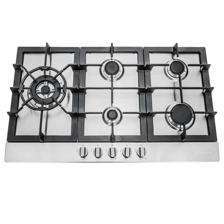 Cosmo 30" Gas Cooktop in Stainless Steel with 5 Sealed Brass Burners - COS-850SLTX-E