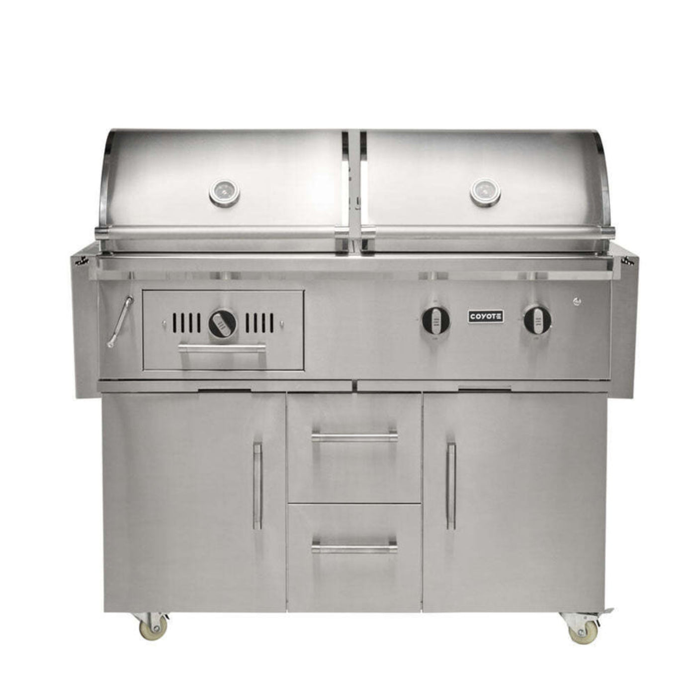 COYOTE 50" HYBRID GRILL ON CART - C3HY50+C3HY50CT