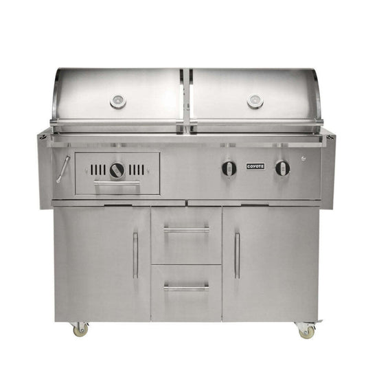 COYOTE 50" HYBRID GRILL ON CART - C3HY50+C3HY50CT