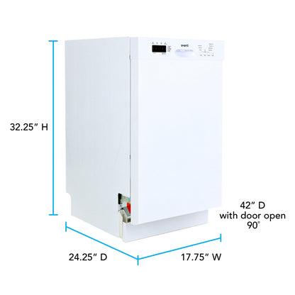 Avanti 18" Built In Dishwasher - DWF18V0W