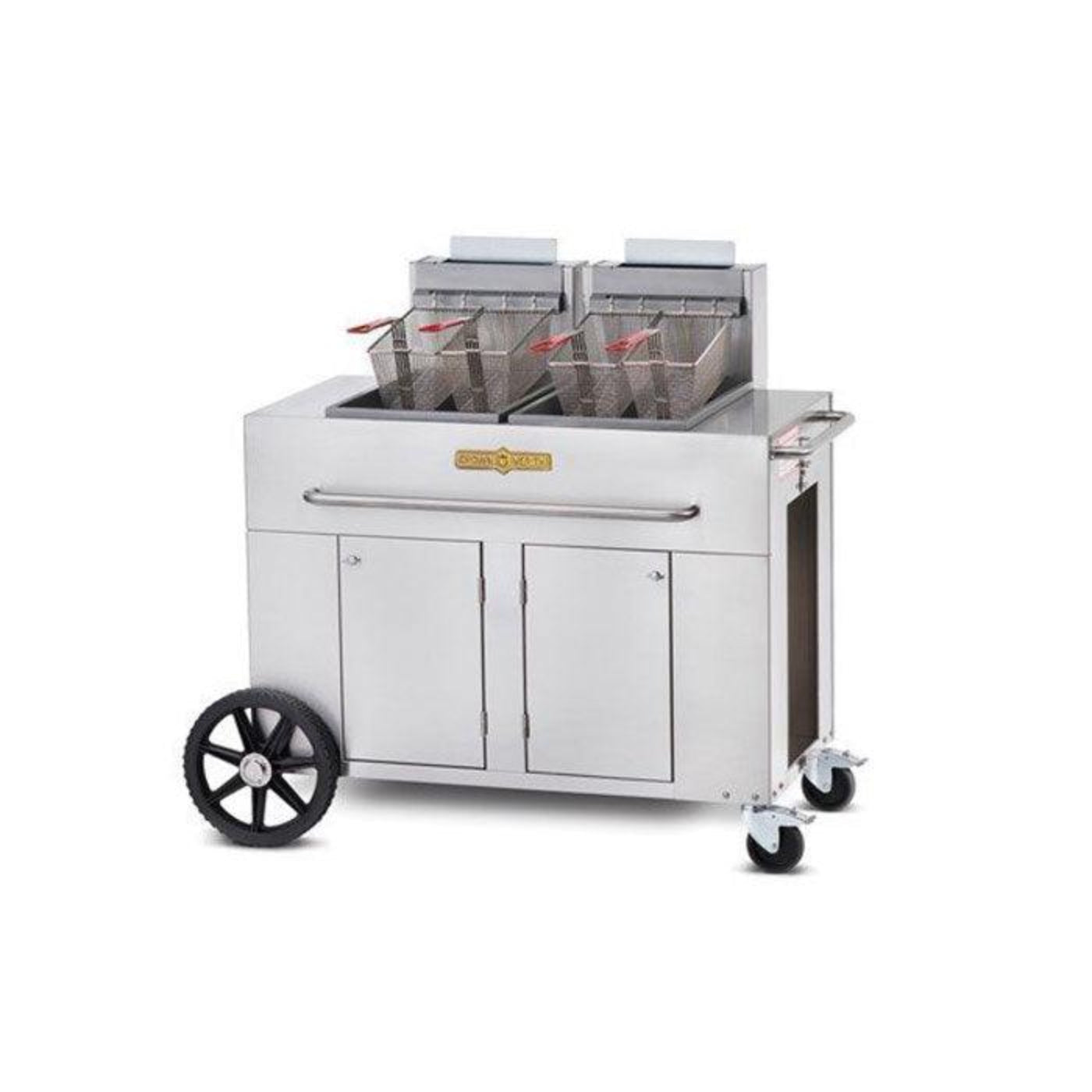 Crown Verity 40 lbs Double Tank Liquid Propane Outdoor Fryer - 180,000 BTU -  CV-PF-2
