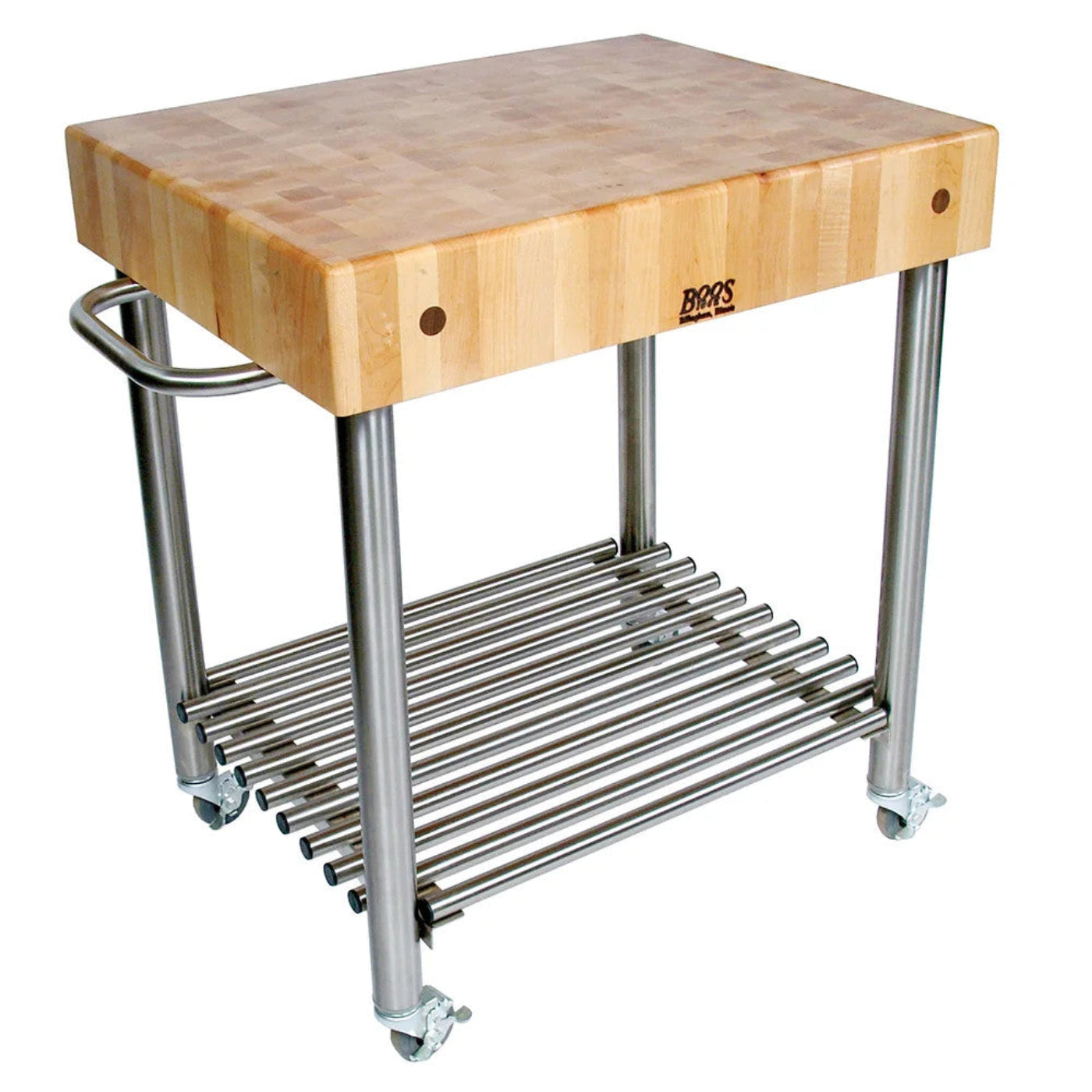 John Boos CUCD15 Cucina D'Amico Butcher Block Style Cart 30" x 24" - JBCUCD15