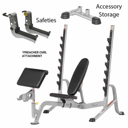 Hoist 7 Position F.I.D. Olympic Bench - HF-5170-PL
