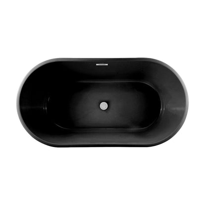 Swiss Madison Claire 60" Freestanding Bathtub in Matte Black - SM-FB590MB