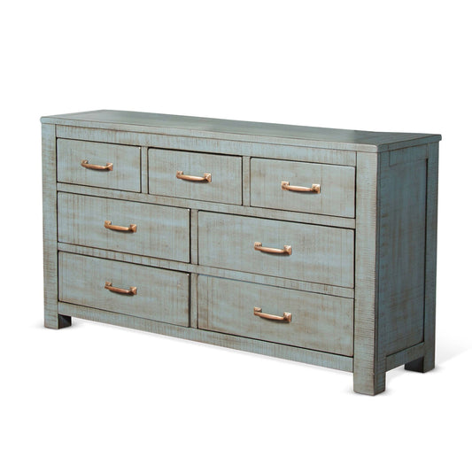 Sunny Designs Flex Life Ranch House - Rustic 7-Drawer Dresser - Little Boy Blue - 2319LB-D2