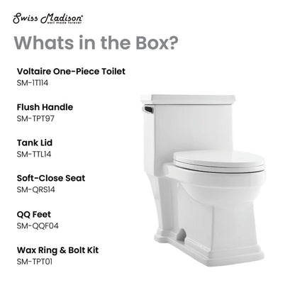 Swiss Madison Voltaire One-Piece Elongated Toilet Side Flush 1.28 gpf - SM-1T114