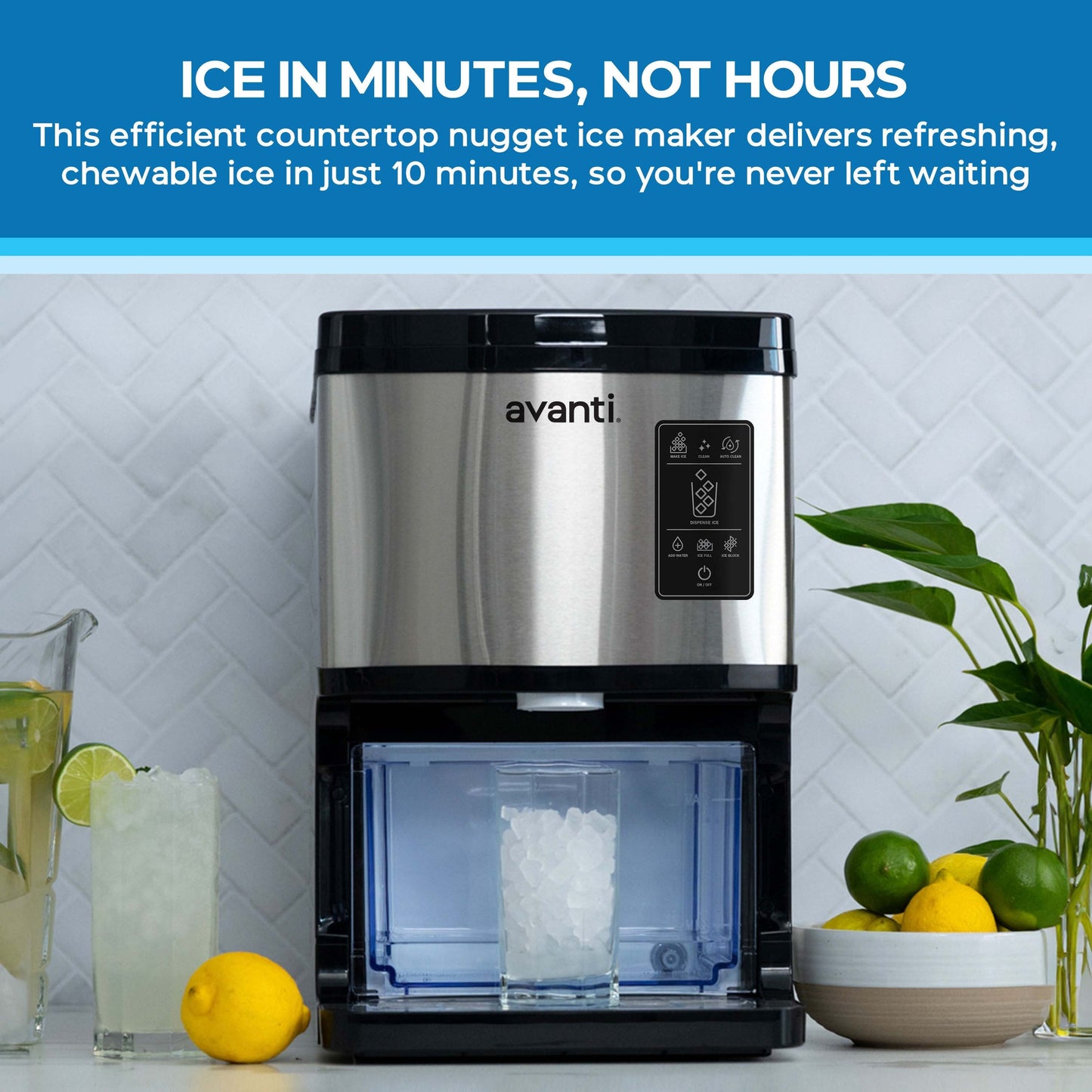 Avanti Digital Nugget Ice Maker with Dispenser - NIMDTS3326S-IS