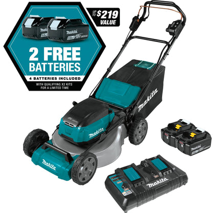Makita XML08PT1 18V LXT Brushless 21 In. Self-Propelled Commercial Lawn Mower Kit - XML08PT1
