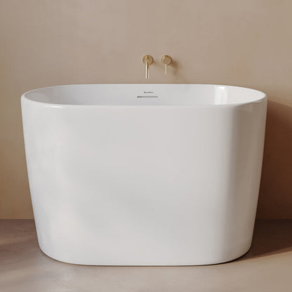 Swiss Madison Claire 43" Japanese Soaking Freestanding Bathtub in Glossy White, Drain Included - SM-FB1901GW