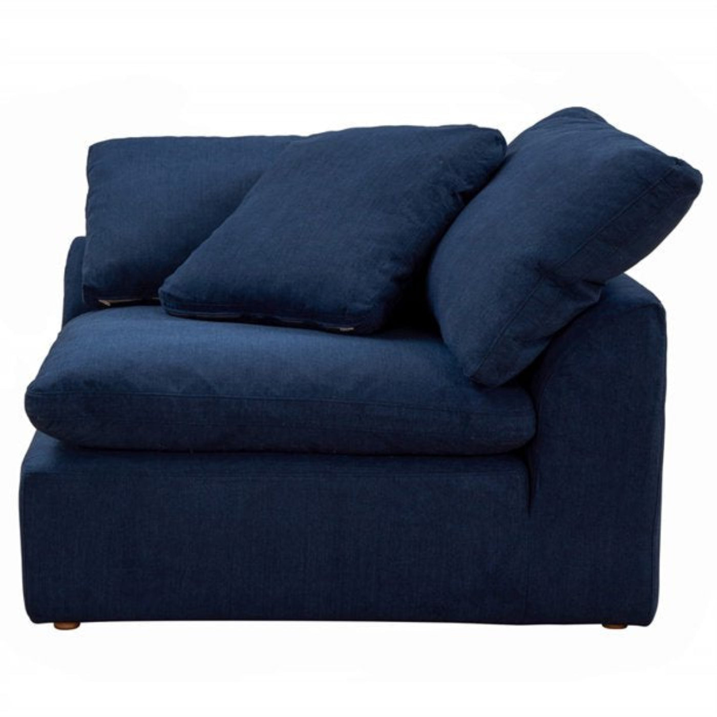 Sunset Trading Cloud Puff 4 Piece 132" Wide Slipcovered Modular Sectional Sofa with Ottoman - SU-1458-49-1C-2A-1O
