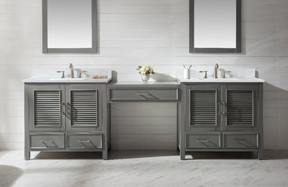 Char-Griller Estate 102" Double Sink Bathroom Vanity Modular Set with White Quartz Top - SKU_1769842816258_439