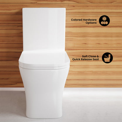 Swiss Madison Concorde One-Piece 12" Rough-in 1.1/1.6 GPF Dual Top Flush Square Toilet in Glossy White - SM-1T106
