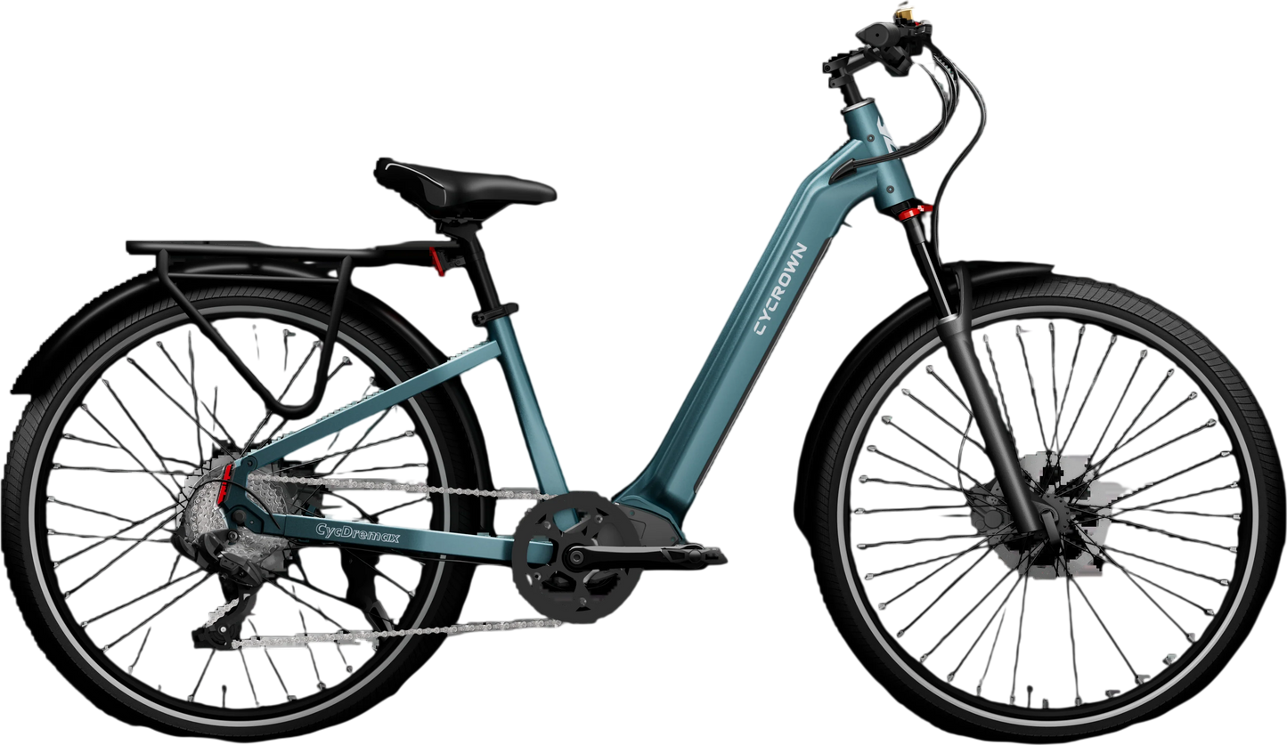 Samson Cycrown Dremax ST Electric Bike Step-Through Frame 852W 28 MPH 65 Mile Range 48V New - DREMAX-ST-TEAL