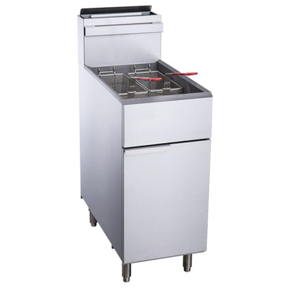 Chef AAA - TCF4-NG Commercial 50lbs Natural Gas Fryer with 4 Tube Burners - TCF4-NG