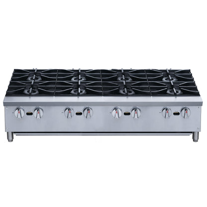 Chef AAA - Commercial 48" Hot Plate with 8 Burners NG - TCHPA48