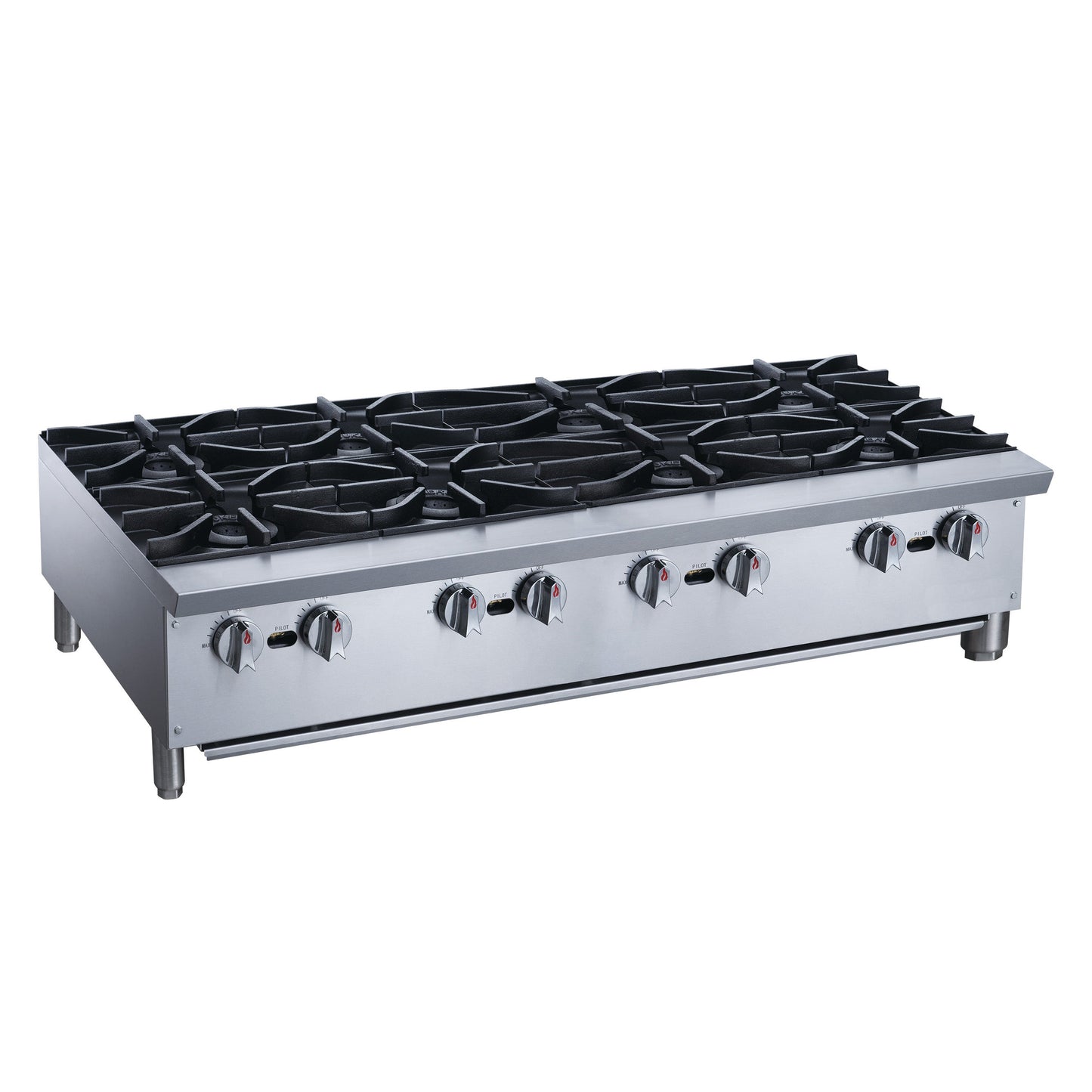 Chef AAA - Commercial 48" Hot Plate with 8 Burners NG - TCHPA48