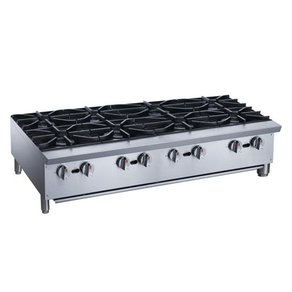 Chef AAA - Commercial 48" Hot Plate with 8 Burners NG - TCHPA48