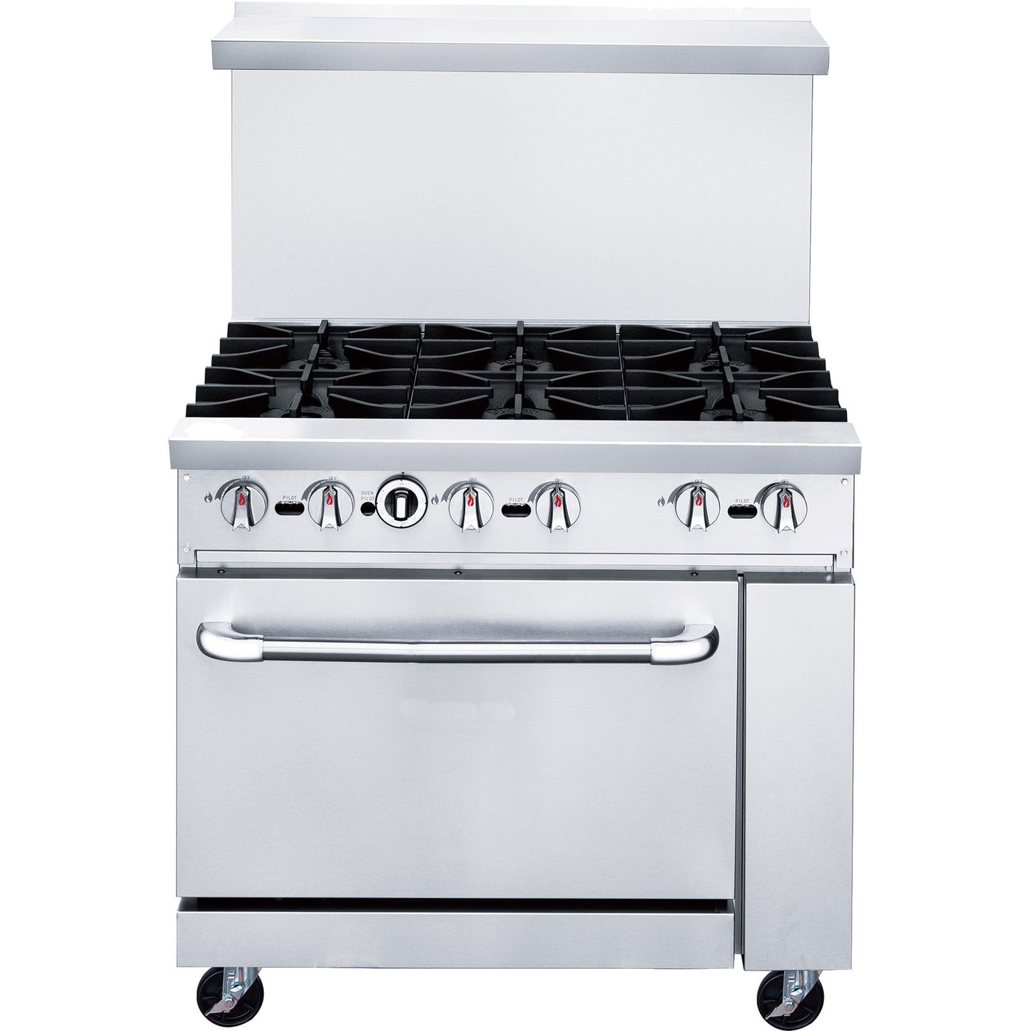 Chef AAA  36" Oven Range Six Open Burner Natural Gas - TCR36-6B