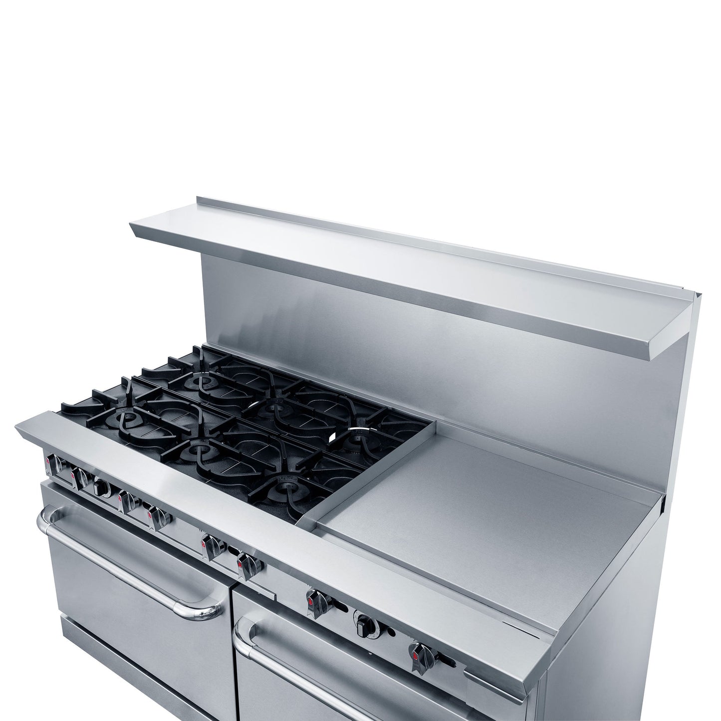 Chef AAA Commercial 60"Oven Range Six Open Burner with 24" Griddle Natural Gas - TCR60-6B24GM