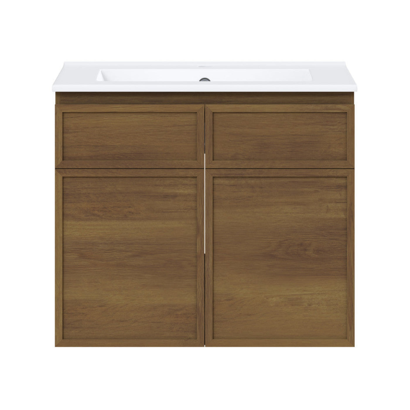 Swiss Madison St. Tropez 24" Wall-Mounted Bathroom Vanity in Brown Oak with Sink Top - SM-BV0819BO