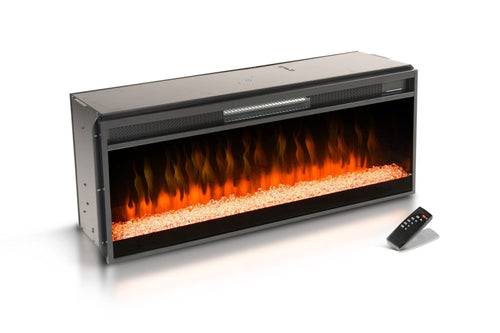 Sunny Designs 42" Crystal Fireplace Insert - Black - 3658C-FPI