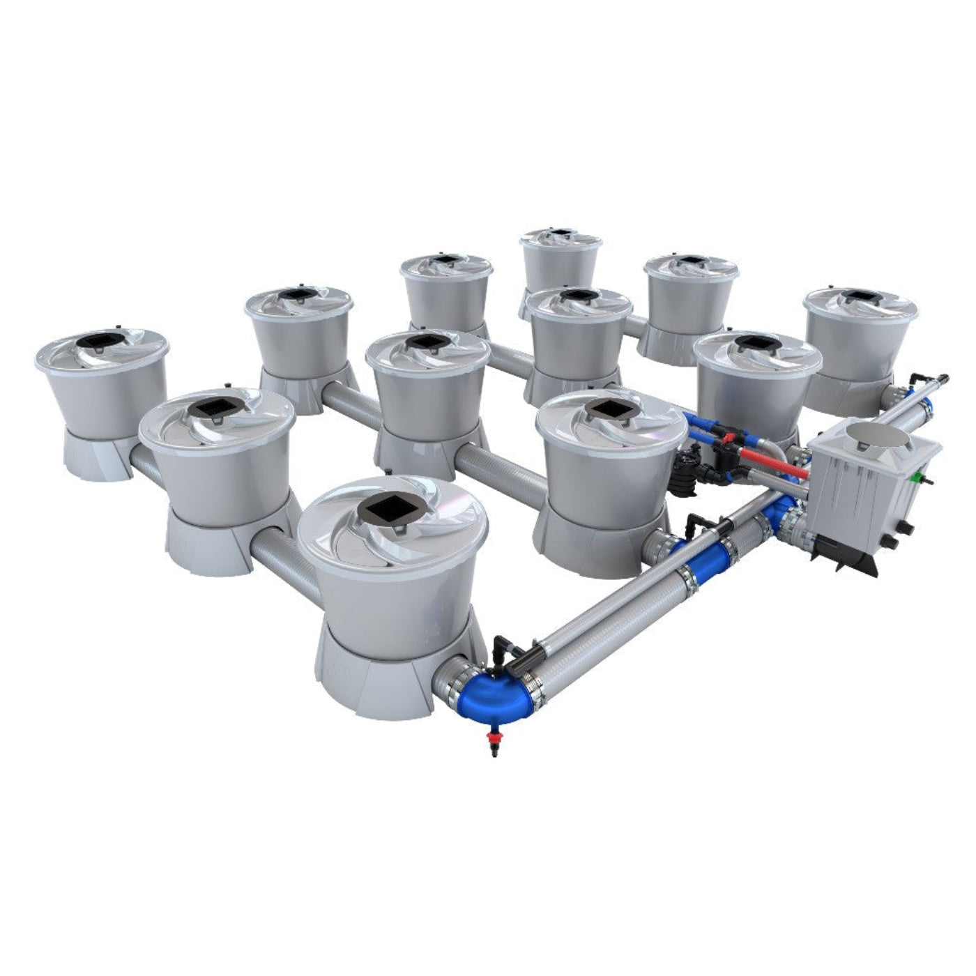 Alien Hydroponics 12 Pot (4 Row) V-System RDWC - BD100-0412