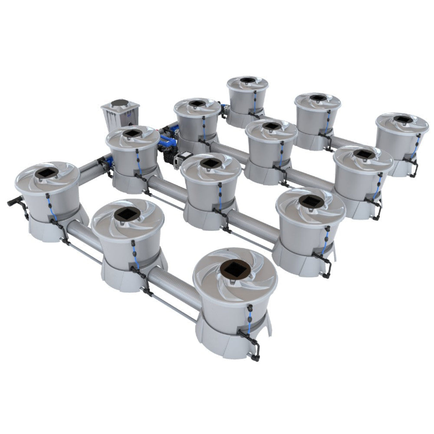 Alien Hydroponics 12 Pot (4 Row) V-System RDWC - BD100-0412