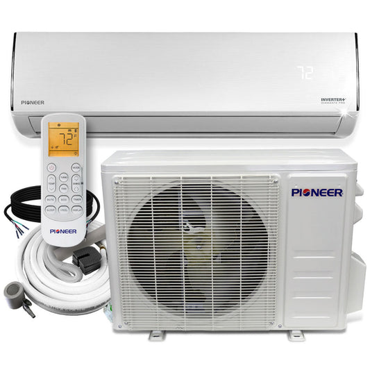 Pioneer Diamante Pro Series 36,000 BTU 19 SEER2 Ductless Mini-Split Air Conditioner Inverter+ Heat Pump Full Set 230V  with 16 Ft. Kit - WYT036GLFI19RL