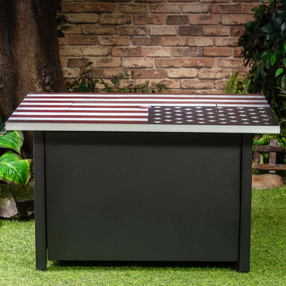 Deko Living 40-Inch Rectangular Outdoor Commemorative 50,000 BTU Propane Firetable  - COB10008